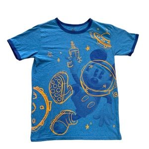 Mickey Mouse in Space ringer tee